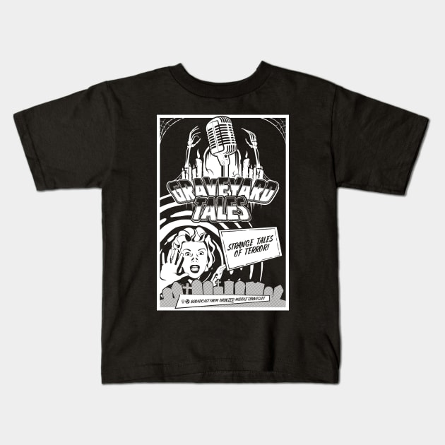Pulp-Horror Design Kids T-Shirt by GraveYard Tales